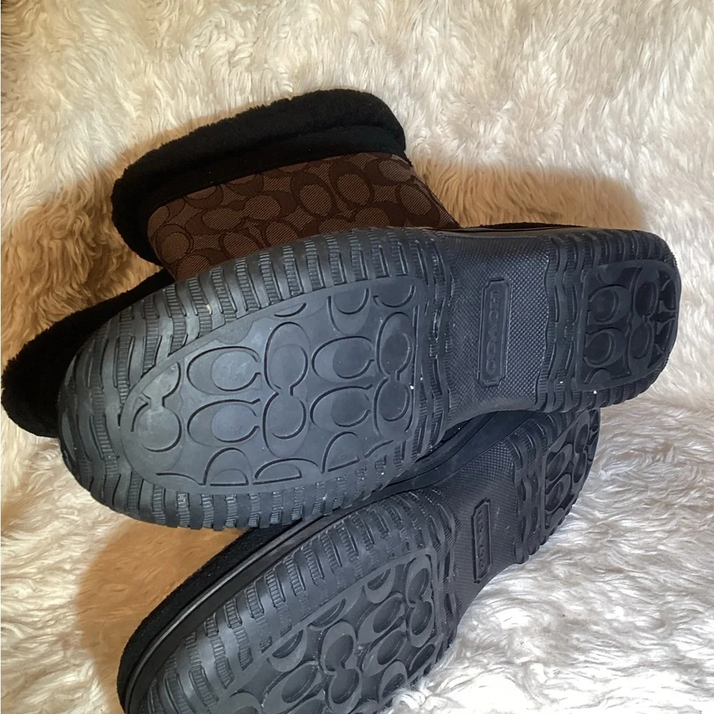 Coach Sherman Black Suede Winter Boot size 6.5